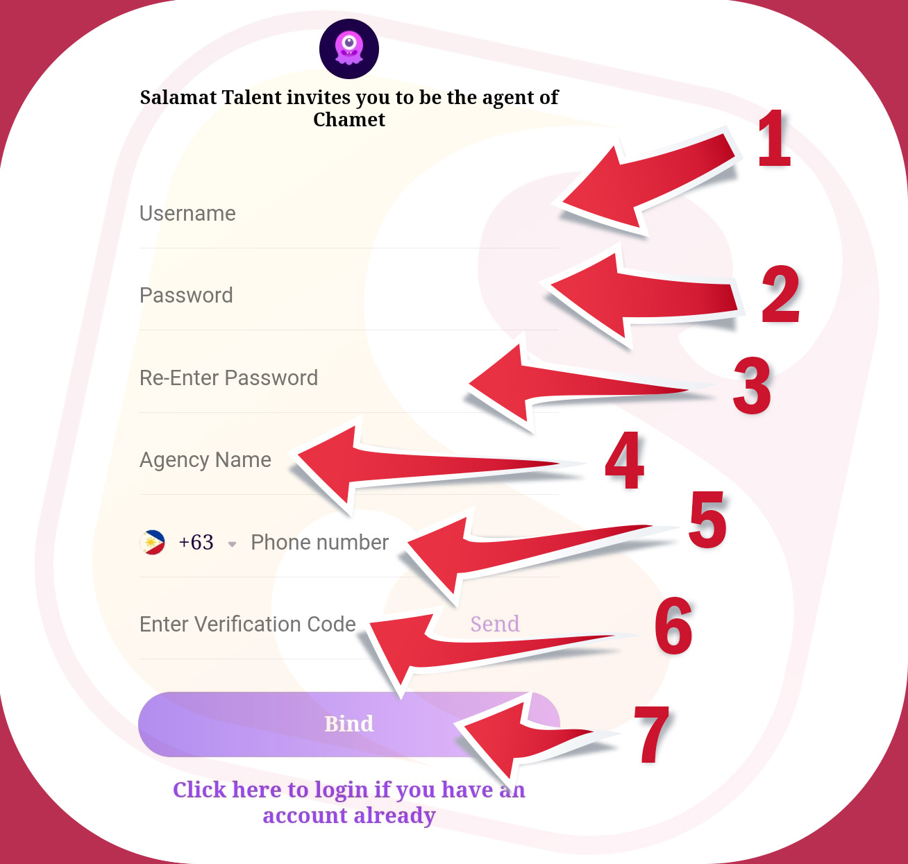 Chamet Agency Registration Form